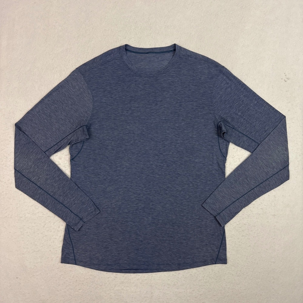 Lululemon Drysense License To Train Men's Large Blue Long Sleeve Shirt
